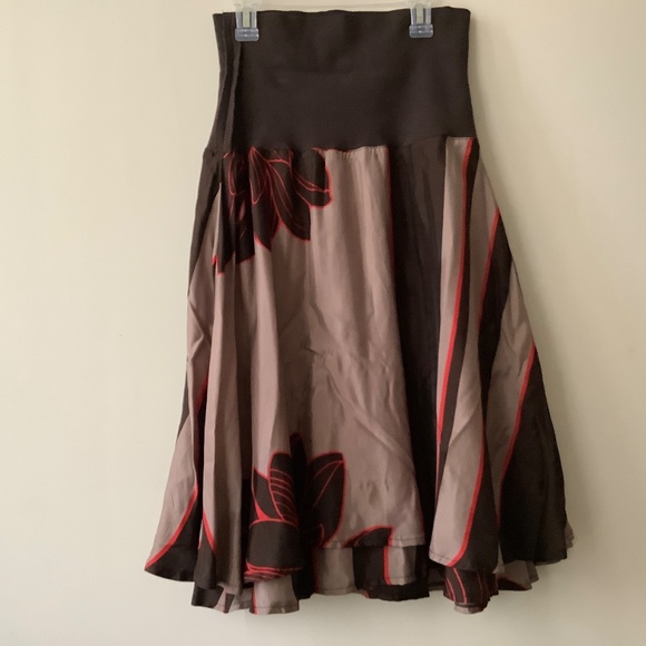 DEPT multicolored A- line midi skirt - Picture 3 of 12